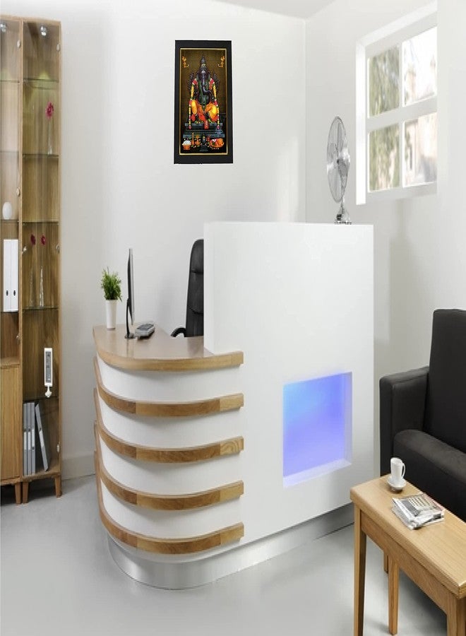 101Temples 101 Temples - Divinity Eternity Spirituality God Maha Ganapati God Wooden Photo Frame with Wall Hook, 1 Piece | 10” x 13”, Matt Finish - Image 4